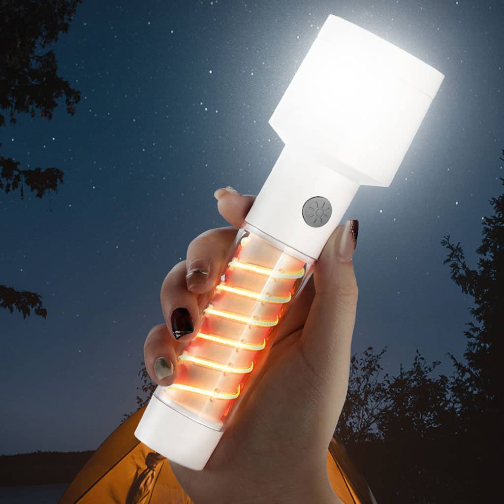 Lampe de poche à double source de lumière chargement USB — معاينة 4
