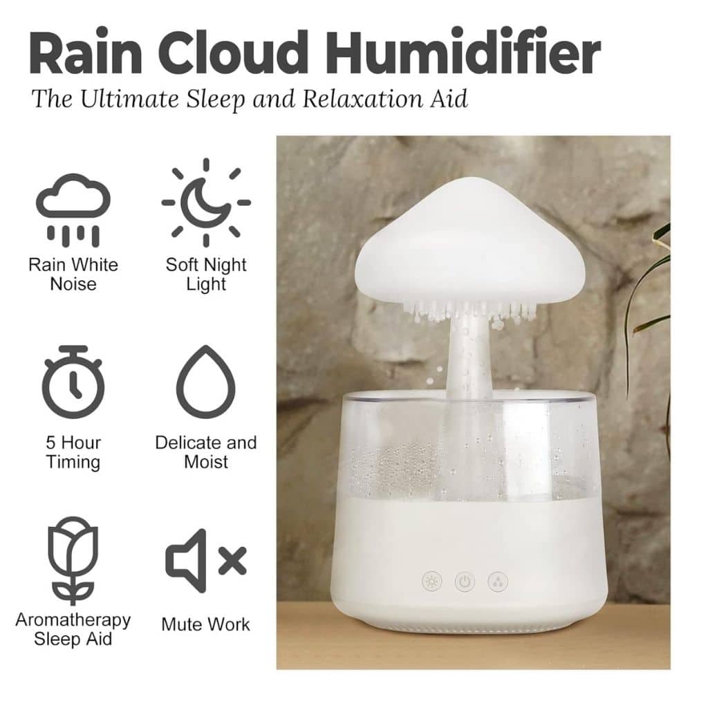 Diffuseur d'Huiles Essentielles Nuage Pluie 300ml et Bluetooth Speaker –  معطر بشكل غيمة ممطرة و مكبر صوت بلوتوث — معاينة 2