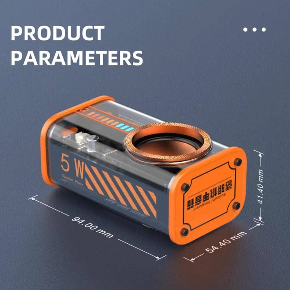 K07 Haut-parleurs compatible Bluetooth 5.0 Transparent sans fil  USB 3 LED — معاينة 6