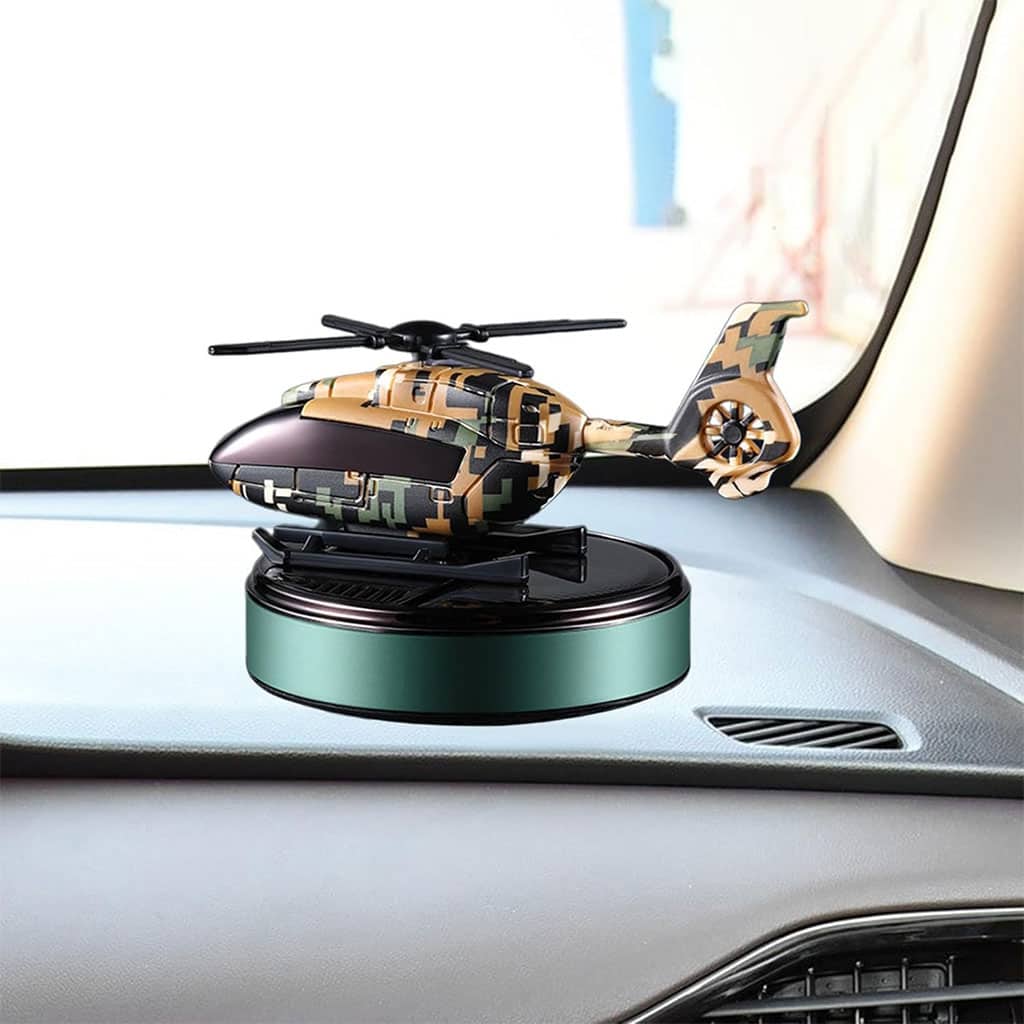 Diffuseur d’aromathérapie Solaire Décoration Style Avion Camouflage – موزع العطر في السيارة — معاينة 5