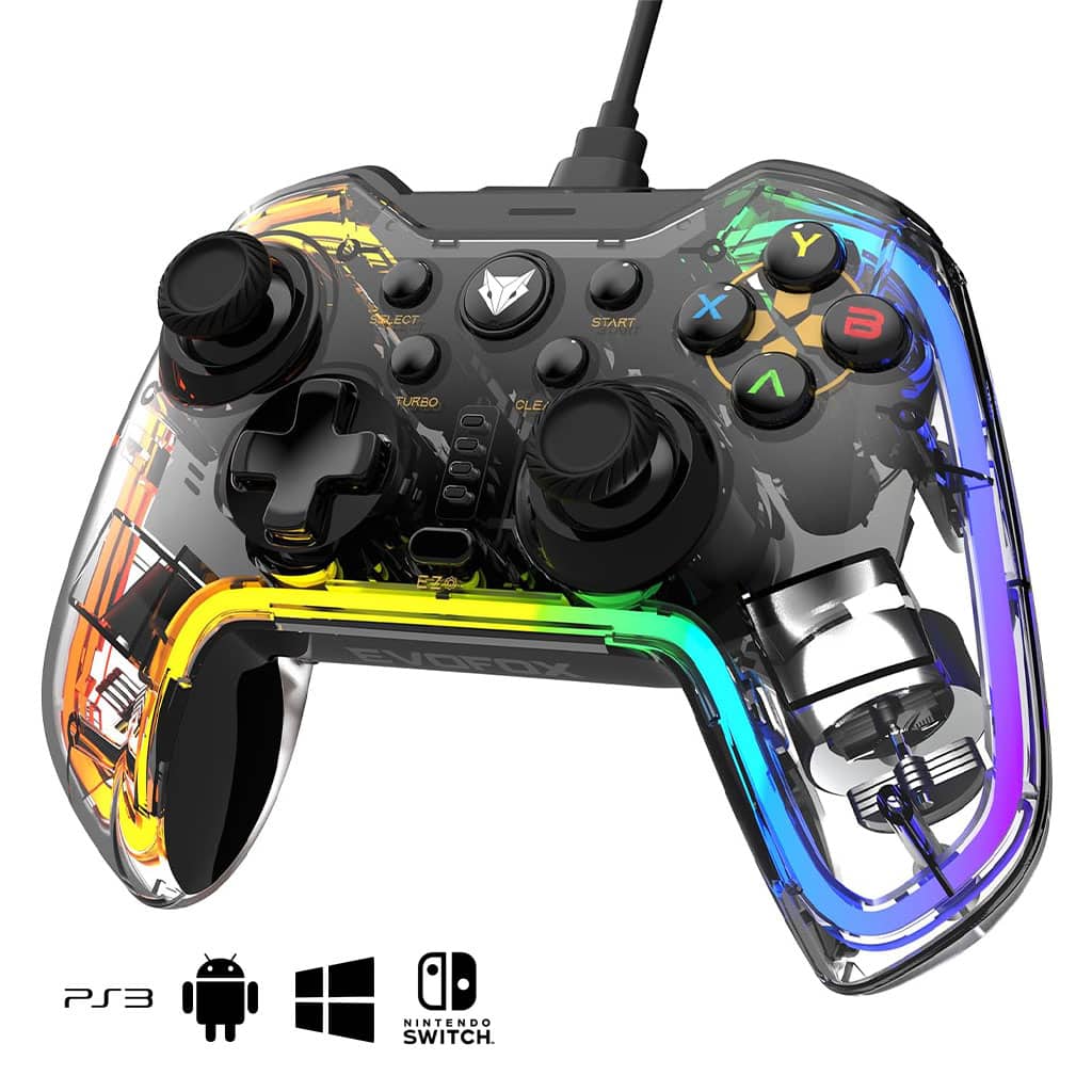 يد تحكم سلكية بإضاءة | Manette Néon RGB PG-003 | للألعاب