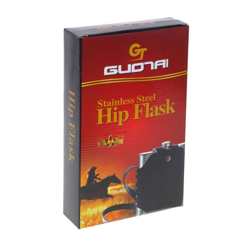 Flasque Métallique Portable 1800ml en Acier Inoxydable 18/8 avec Étui en Cuir pour Activités Extérieures — معاينة 7