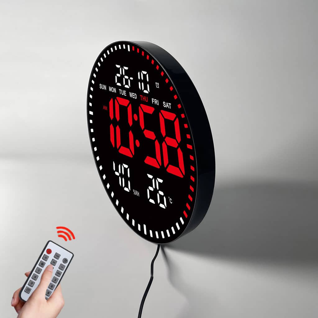 Horloge murale numérique LED avec Télécommande JH-2560 — معاينة 5