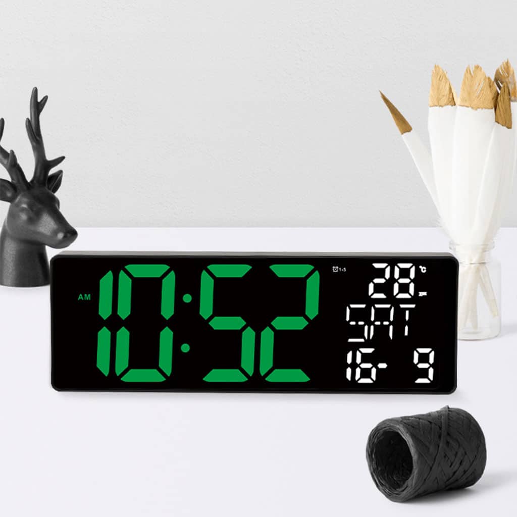 Horloge Numérique Murale LED à Éclairage Inférieur – ساعة رقمية للحائط و المكتب بإضاءة سفلية — معاينة 6
