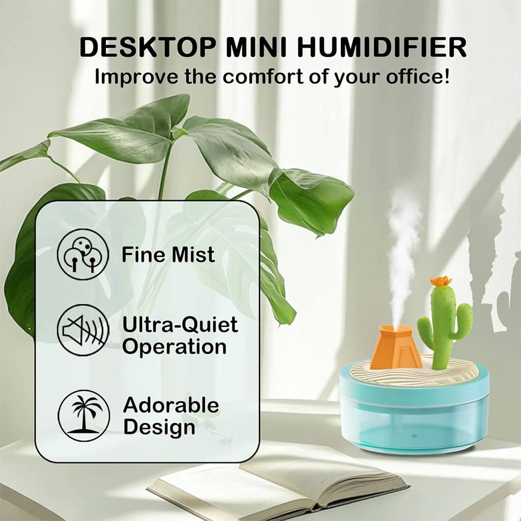 Humidificateur Portable avec Décoration de Paysage et Grand Réservoir de 320 ml – معطر جو محمول — معاينة 7