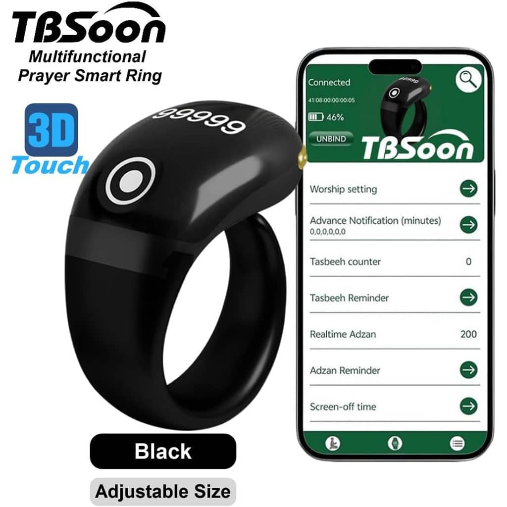 خاتم تسبيح إلكتروني | Bague Compteur Digital OLED | مقاوم للماء — معاينة 5