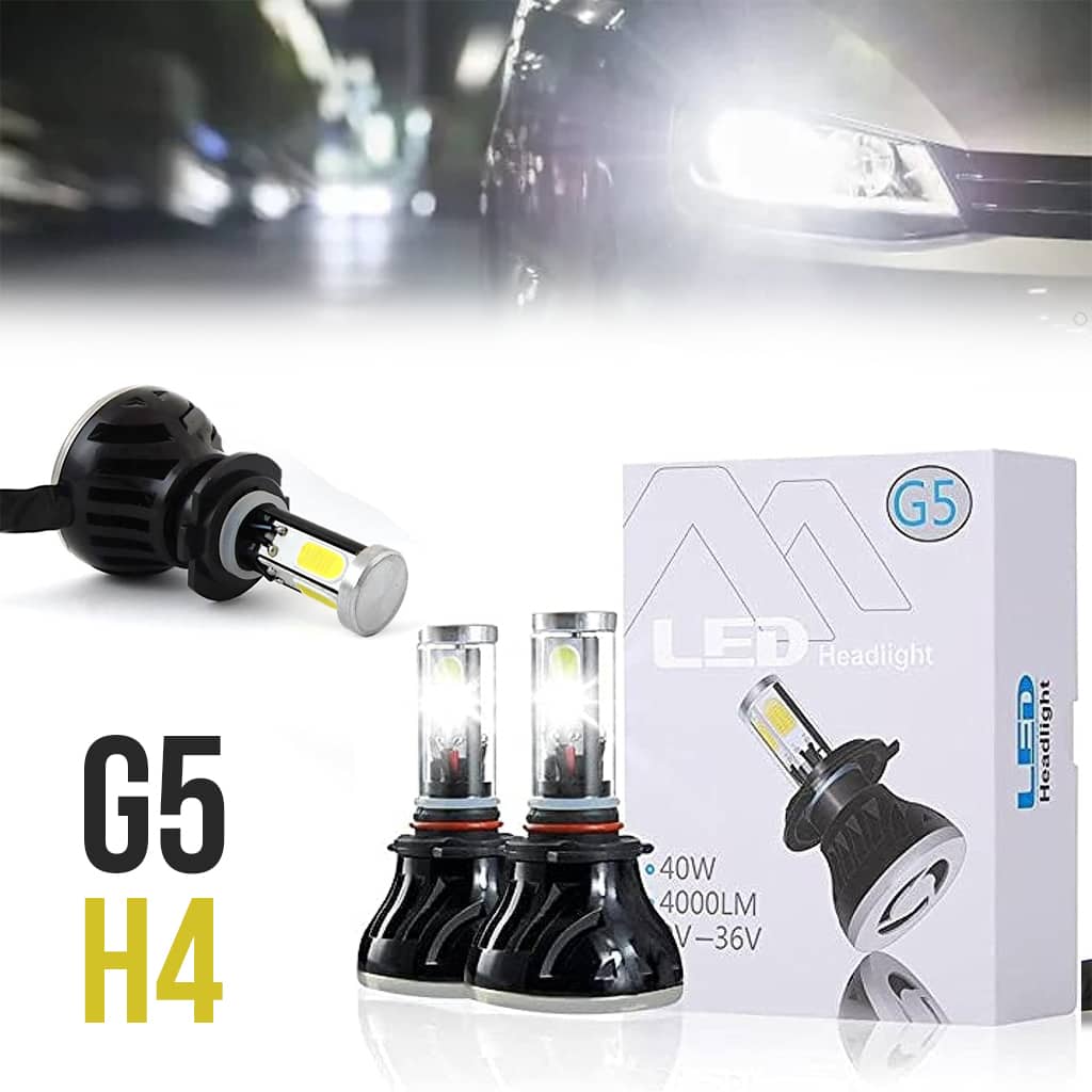 مصابيح أمامية للسيارة | Kit Phare H4 LED 4 Directions | 4000LM