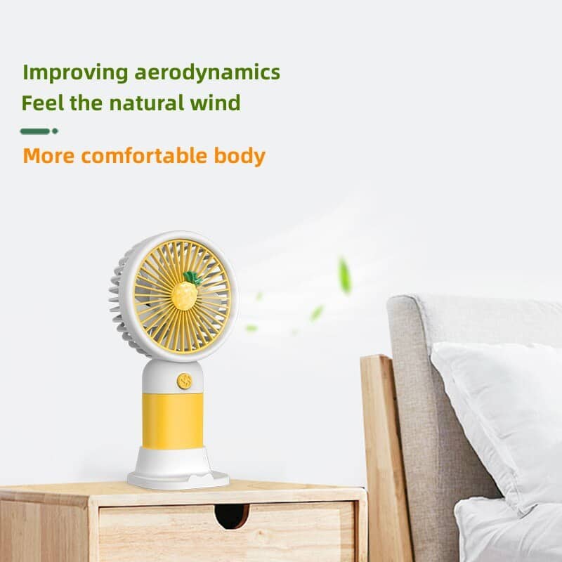 Ventilateur de bureau en forme de fruit de dessin animé, chargement USB — معاينة 5