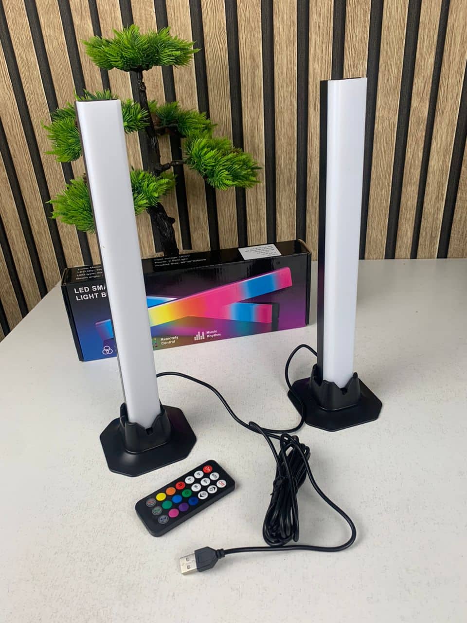 Desktop RGB Background Wall Atmosphere Lighting Bar 2pcs – اعمدة إضاءة لخلفية المكتب — معاينة 2