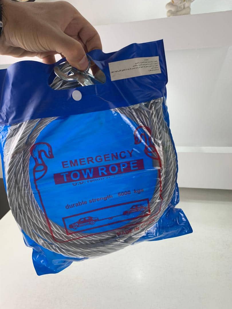 Cable de remorquage 5ton avec fil d’acier de qualité supérieure – كابل جر العربات — معاينة 8