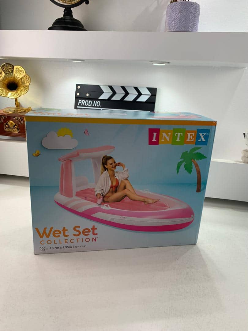 Matelas Gonflable Pink Paradise avec Toit et Porte-Gobelet Intex 57804EU – فرشة هوائية حجم كبير — معاينة 7
