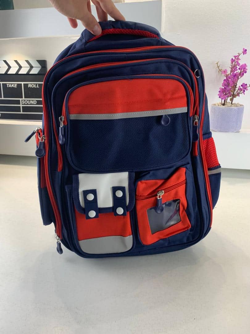 Sac à Dos Enfant pour École primaire de Haute Qualité Bleu et Rouge – حقيبة ظهر مدرسية للأطفال أزرق وأحمر — معاينة 5