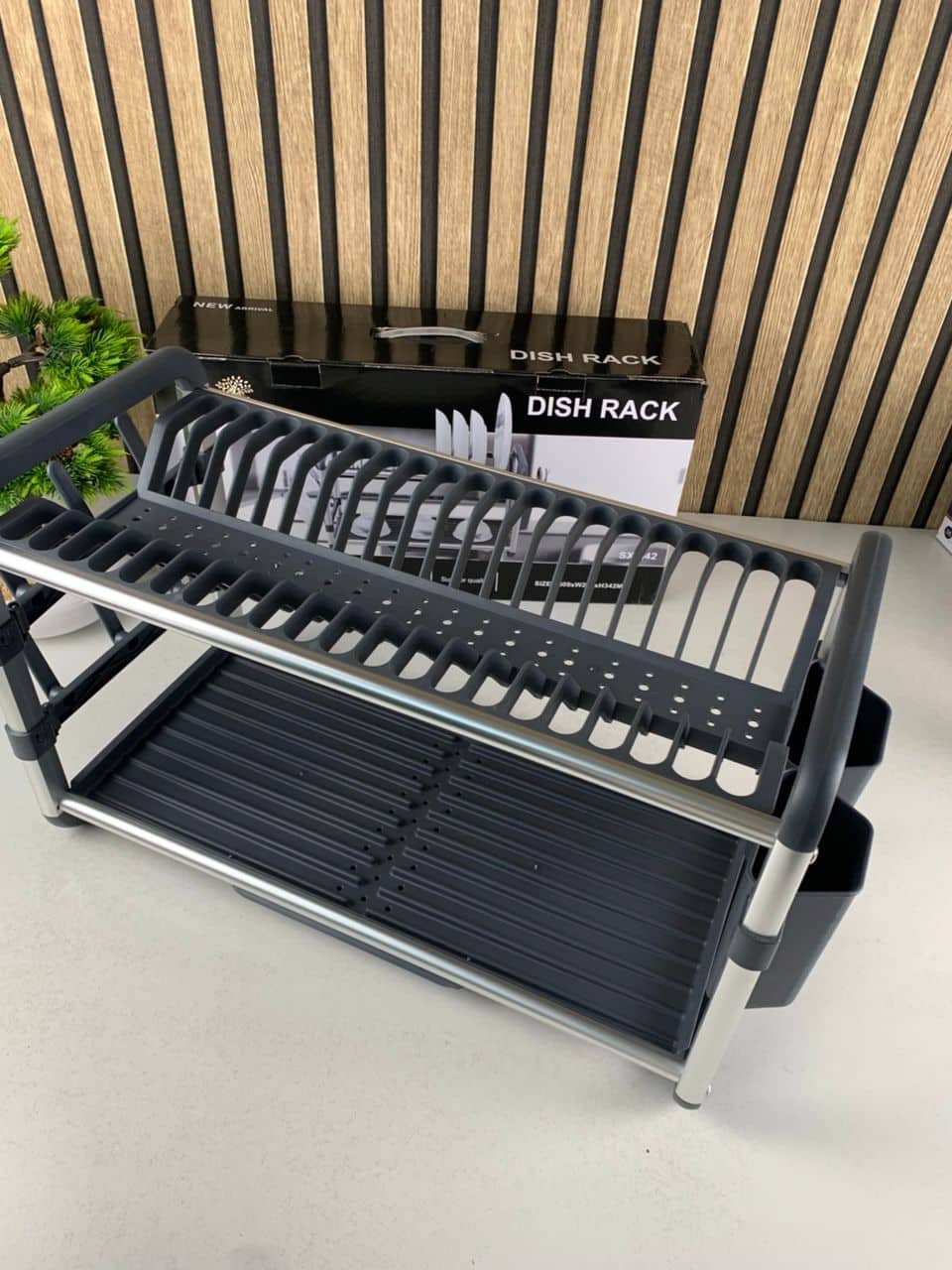 Egouttoir à Vaisselle en Aluminium de Haute Qualité 2 étages SX-842 – منظم أواني الغسيل — معاينة 10