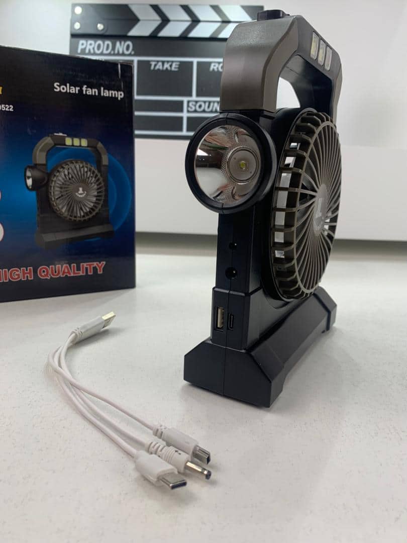 Ventilateur portable rechargeable avec lampe torche JL-9522 – مروحة محمولة مع مصباح — معاينة 8