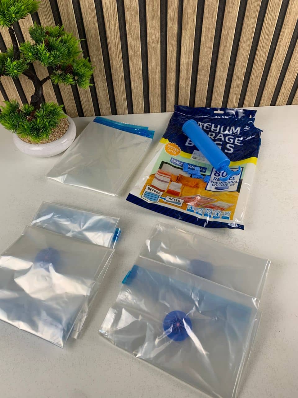 Pack de 5 Sacs Sous-Vide refermables et réutilisables + Pompe Inclus – طقم أكياس ضغط الهواء — معاينة 6
