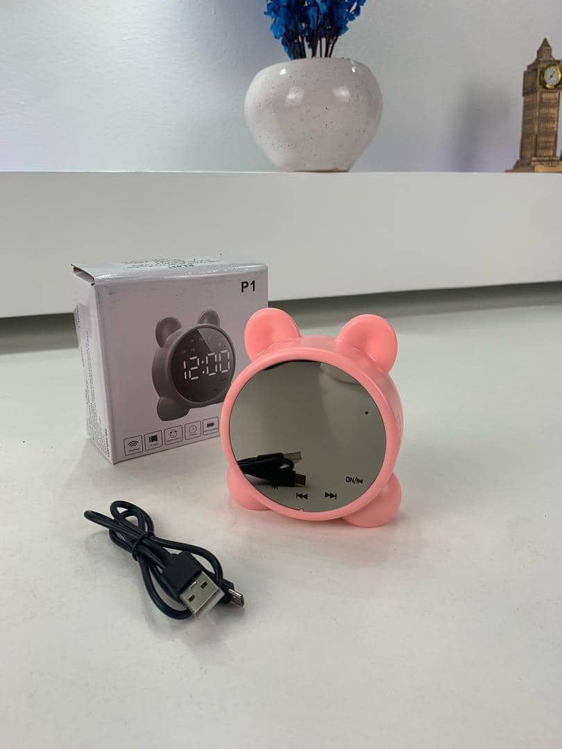Réveil Numérique Sans Fil avec Affichage LED Miroir et Haut-Parleur Bluetooth - منبه رقمي لاسلكي بشاشة مرآة ومكبر صوت بلوتوث — معاينة 8