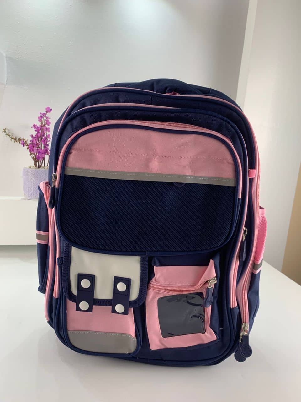 Sac à Dos Enfant pour École primaire de Haute Qualité Bleu et Rose – حقيبة ظهر مدرسية للأطفال أزرق ووردي — معاينة 4