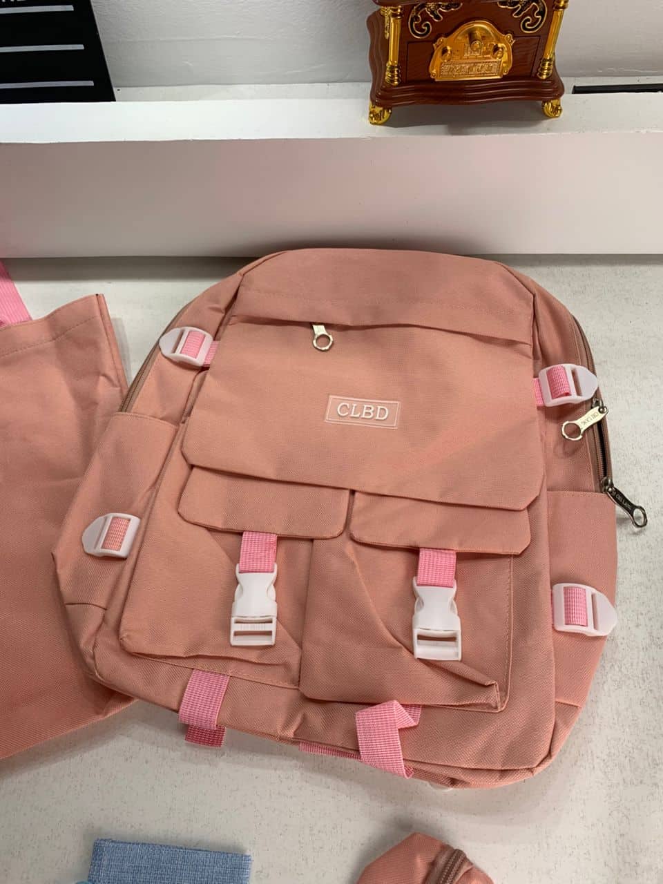 Ensemble de sacs d’école Kawai pour adolescents 5Pcs CLBD V2 Rose – محفظة 5 قطع كاواي وردي — معاينة 6