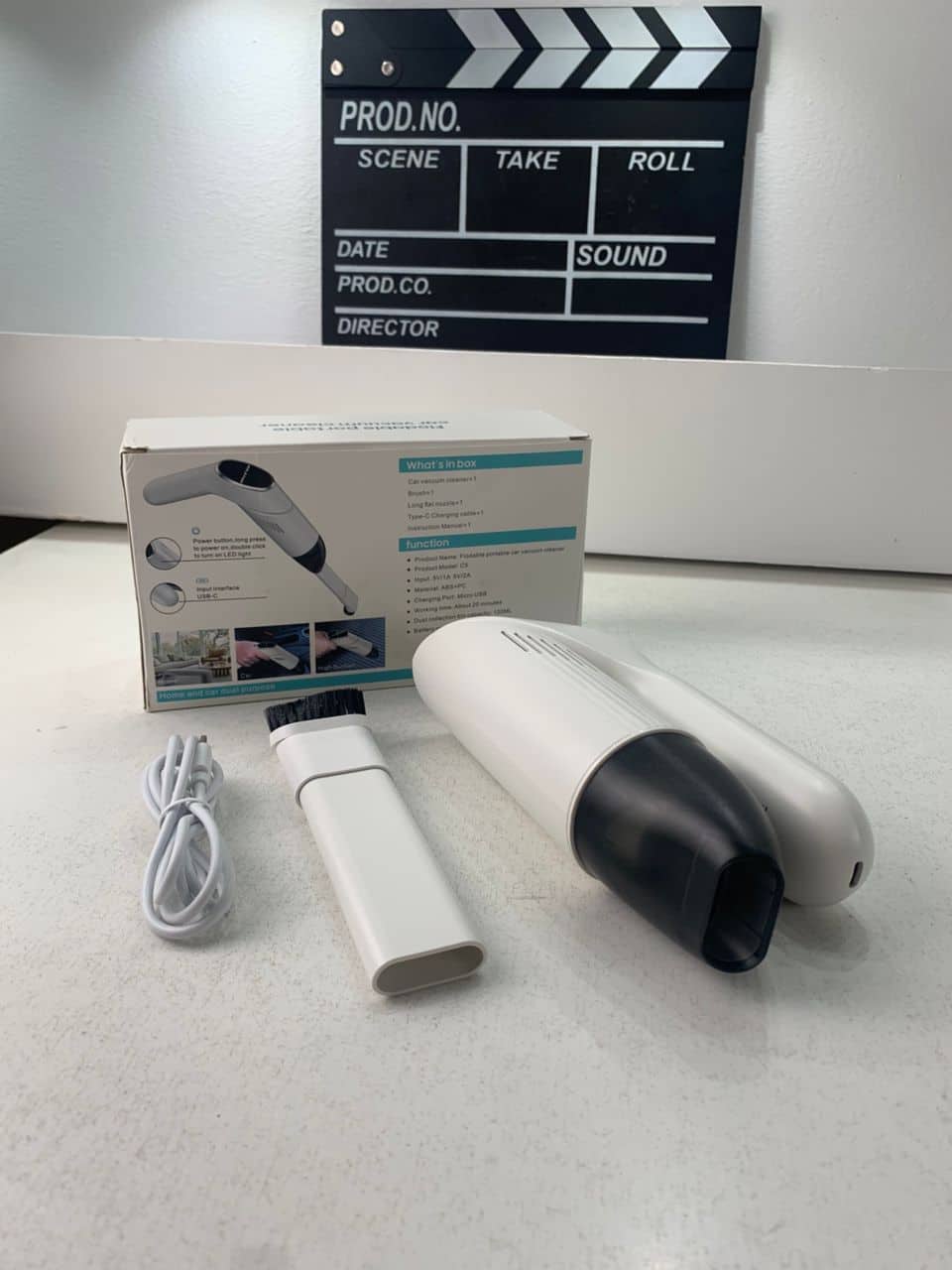 Aspirateur Pliable et Portable pour Voiture avec Éclairage LED – مكنسة كهربائية محمولة للسيارات — معاينة 10