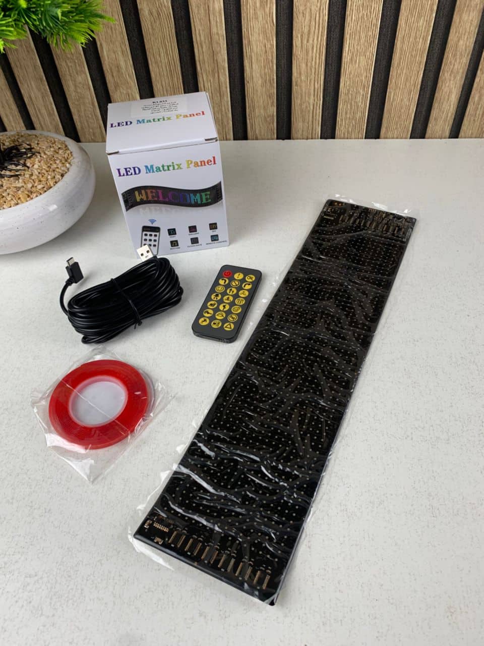 Bande LED Matrix Panel pour voiture écran souple programmable (92 x 374 mm) — معاينة 8