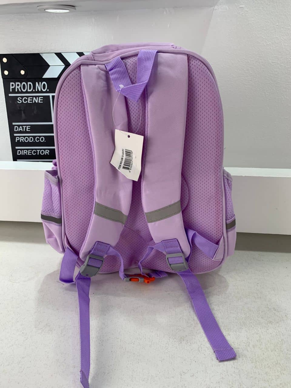 Sac à Dos Enfant Ludique avec Plusieurs Compartiment et un Peluche LM-5122 Mauve – حقيبة ظهر للأطفال بنفسجي — معاينة 4