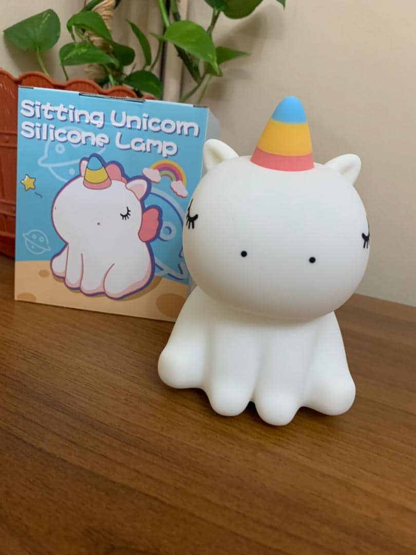 Veilleuse en Silicone Forme Unicorne pour Chambre d’enfant Rechargeable — معاينة 7