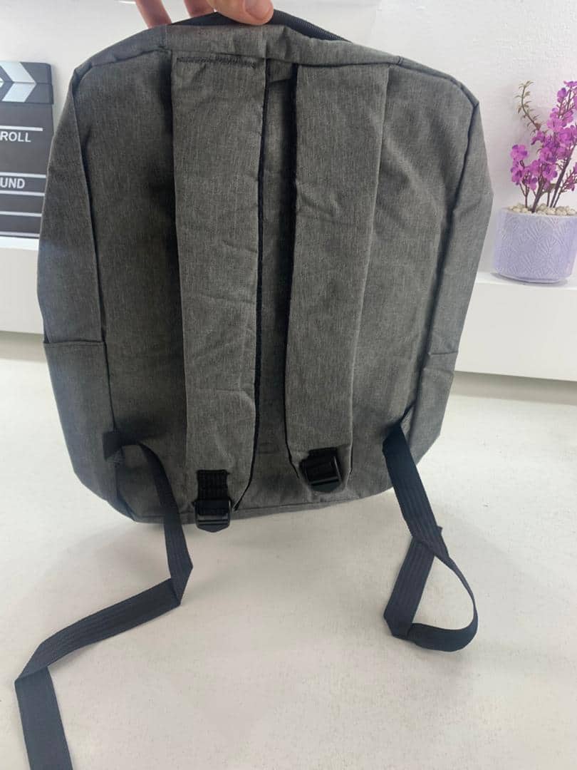 Sac à dos homme avec sac bandoulière et trousse 3en1 gris 127772-5 – محفظة ظهر رجالية 3 قطع رمادي — معاينة 4