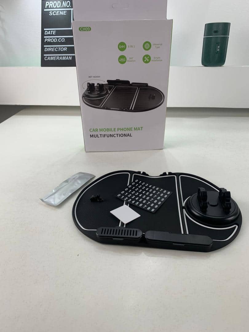 Tapis De Téléphone Antidérapant pour Voiture 6en1 Rotation à 360° – منظم أغراض في سيارة — معاينة 7