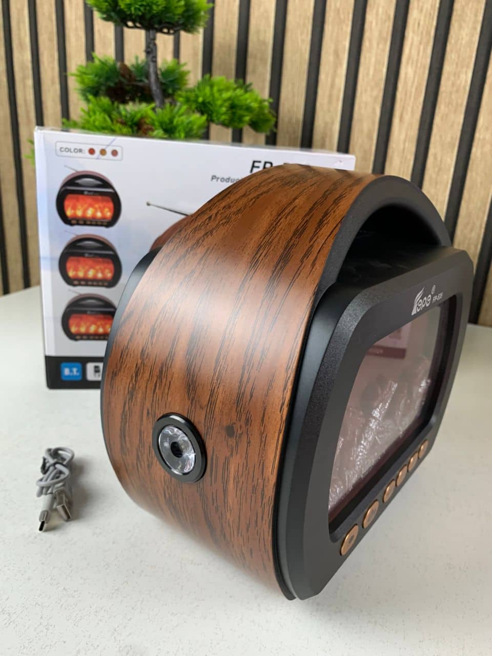 Haut Parleur Bluetooth sans fil Motif Flamme Style Rétro FP-535 – مكبر صوت بلوتوث — معاينة 8