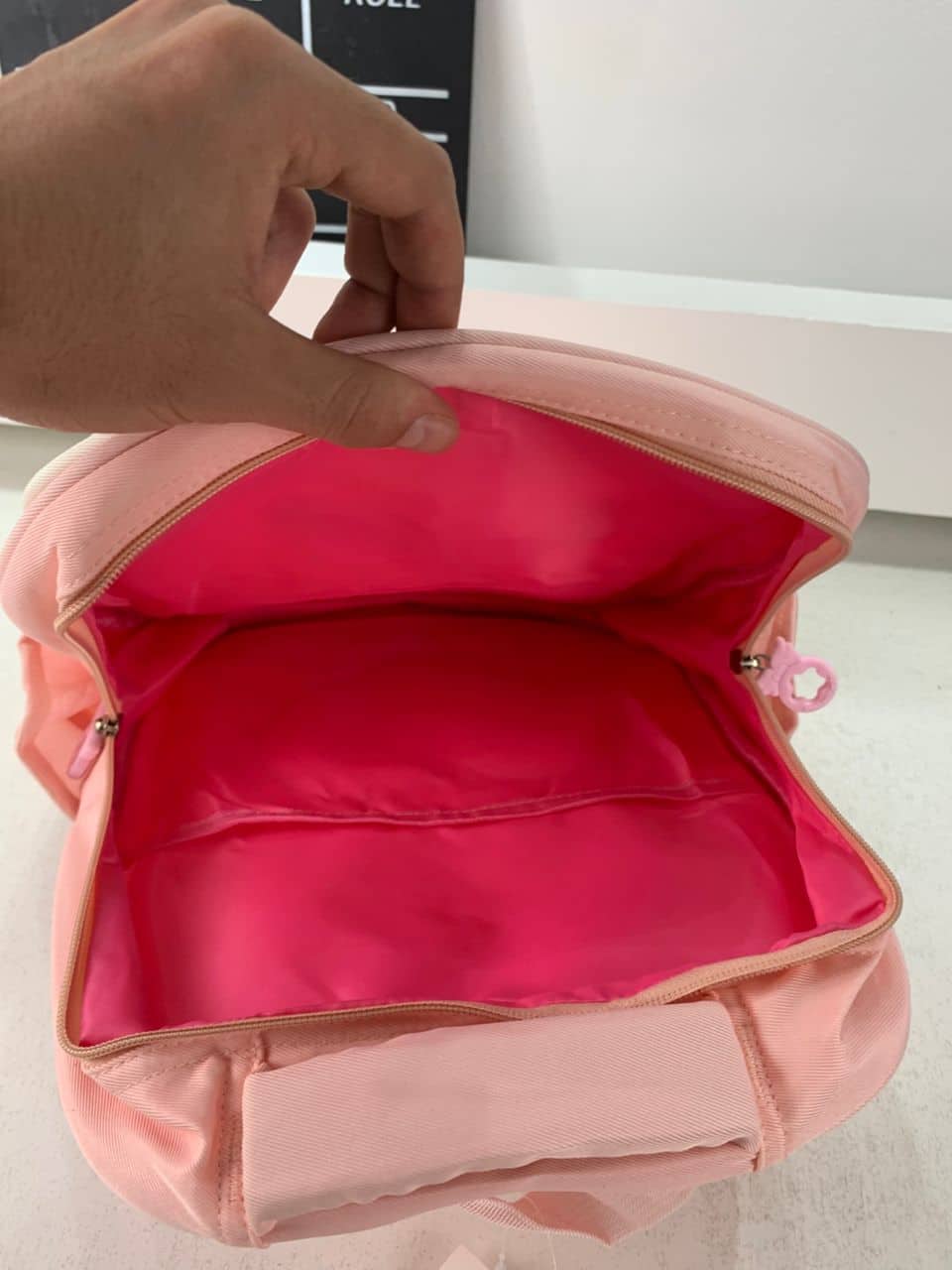 Sac à Dos Enfant Ludique avec Plusieurs Compartiment et un Peluche LM-5122 Rose – حقيبة ظهر للأطفال وردي — معاينة 8