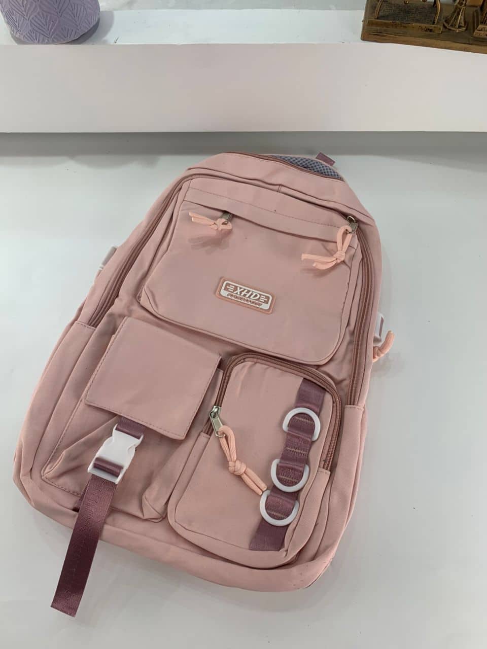 Sacs à dos d’école Style Décontracté XHD Rose – حقيبة ظهر مدرسية وردي — معاينة 5