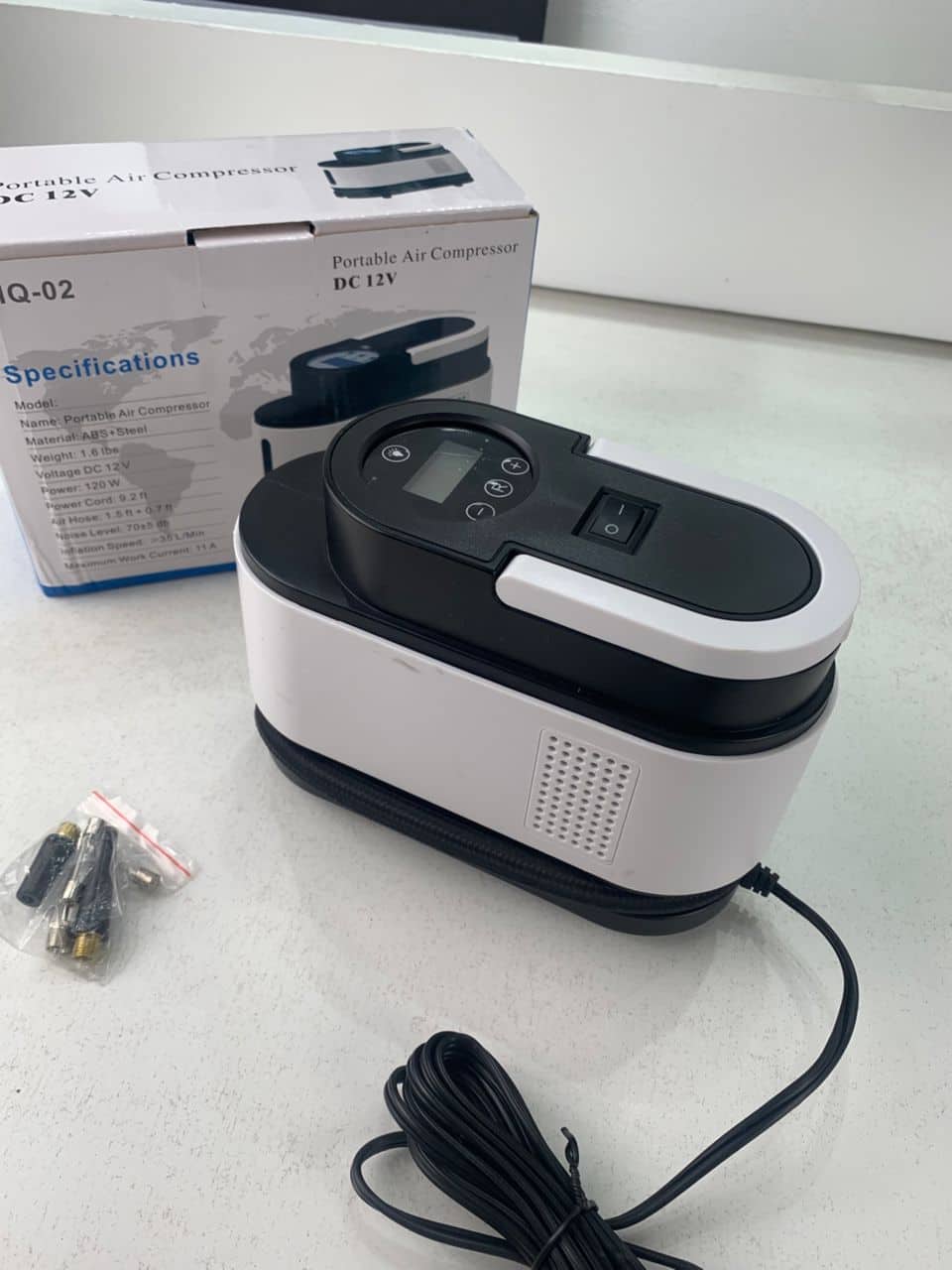 Compresseur d’Air Portable 12V 150 PSI Câble 2,8 m avec Éclairage LED – جهاز نفخ العجلات للسيارة — معاينة 9