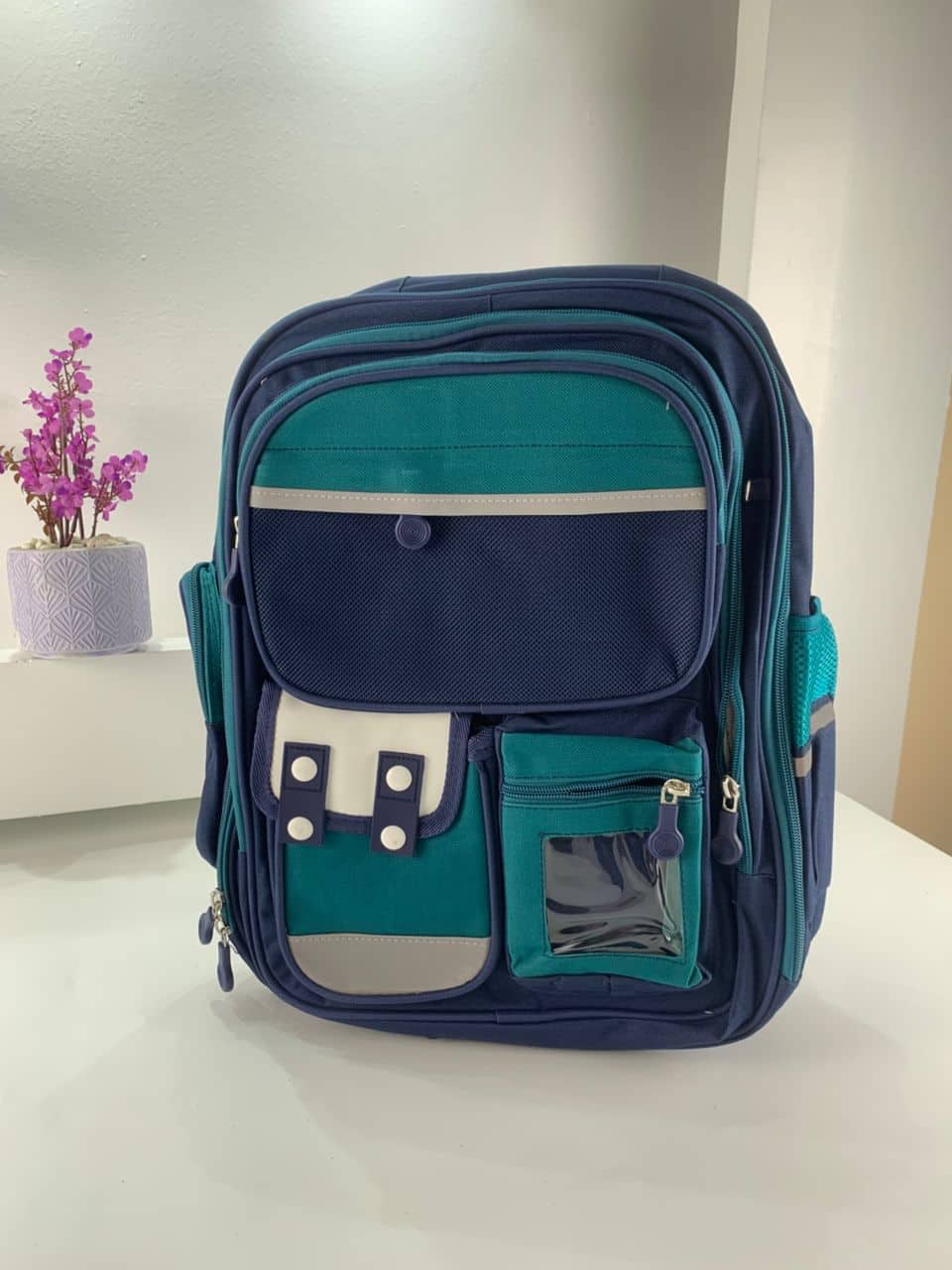 Sac à Dos Enfant pour École primaire de Haute Qualité Bleu et Vert – حقيبة ظهر مدرسية للأطفال أزرق وأخضر — معاينة 4