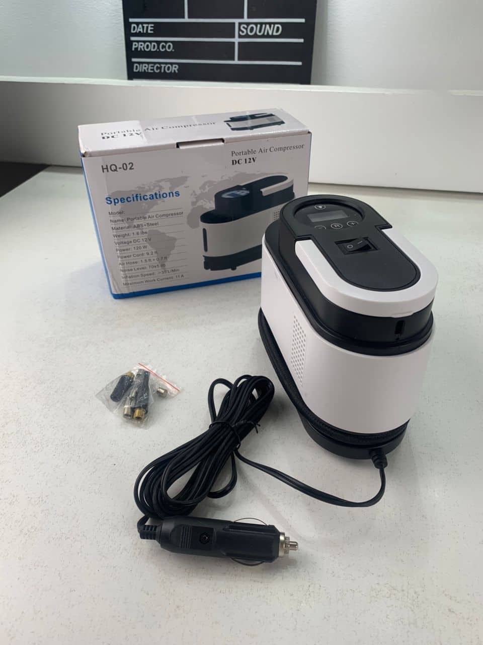 Compresseur d’Air Portable 12V 150 PSI Câble 2,8 m avec Éclairage LED – جهاز نفخ العجلات للسيارة — معاينة 7