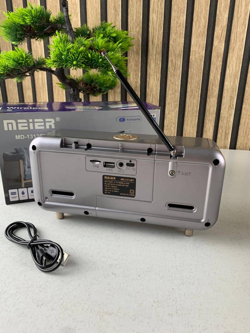 Radio Portable Rétro et Haut Parleur Bluetooth Style Vintage MD-1313BT – مكبر صوت بلوتوث — معاينة 9