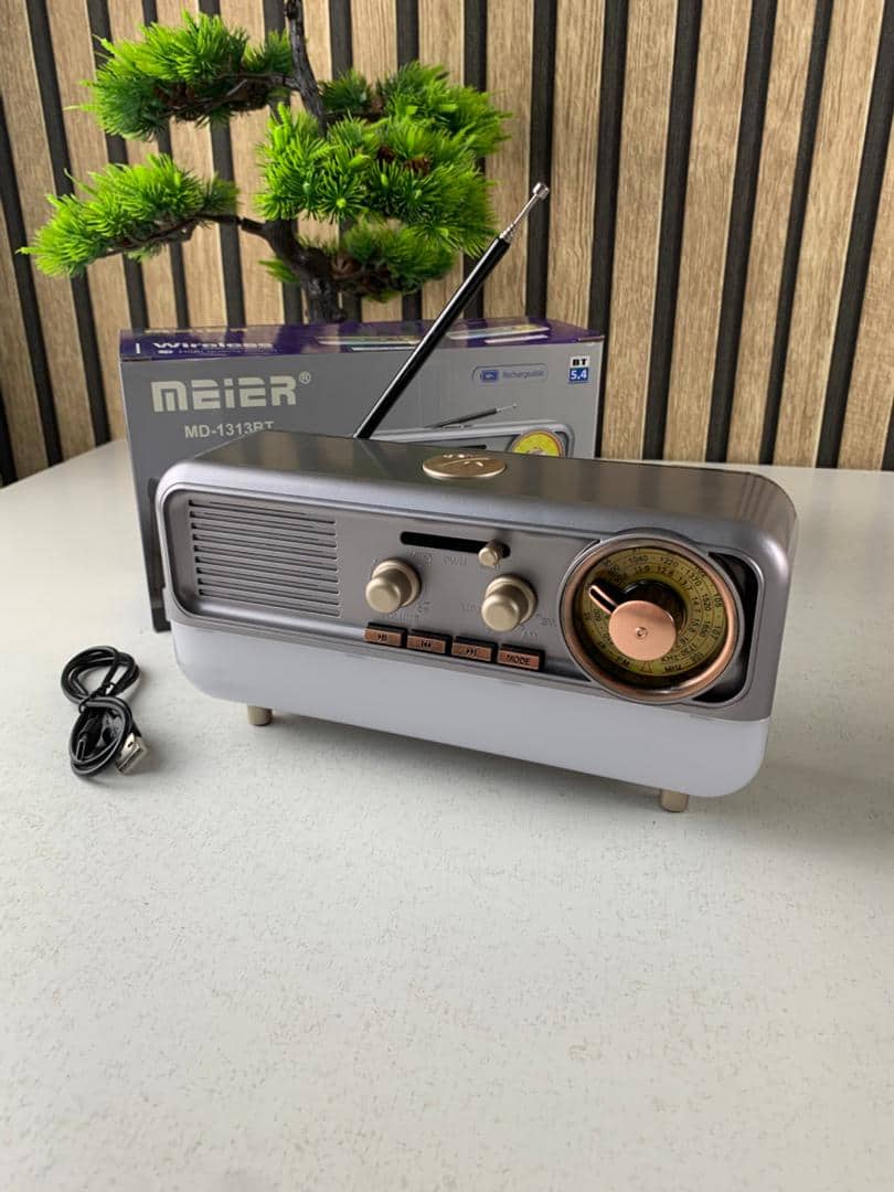 Radio Portable Rétro et Haut Parleur Bluetooth Style Vintage MD-1313BT – مكبر صوت بلوتوث — معاينة 8