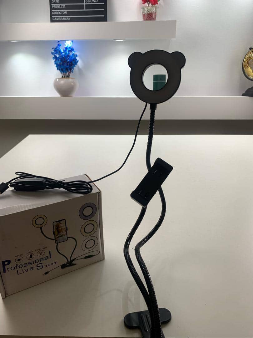 Studio Professional Live Stream Selfie Light Set – عدة التصوير الإحترافيةمع حلقة ضوئية — معاينة 8