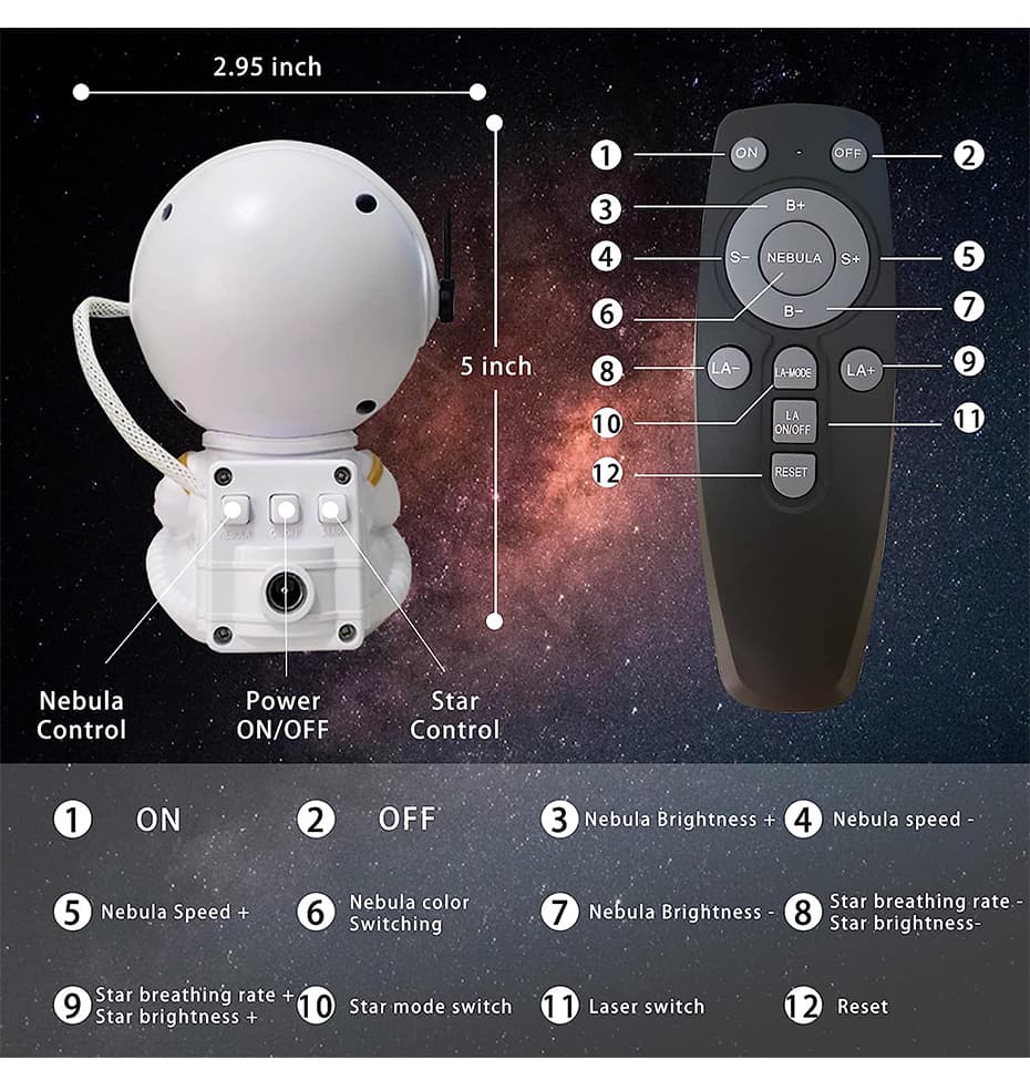 Projecteur d’astronome de ciel étoilé galaxie avec télécommande - Électronique - صورة 16