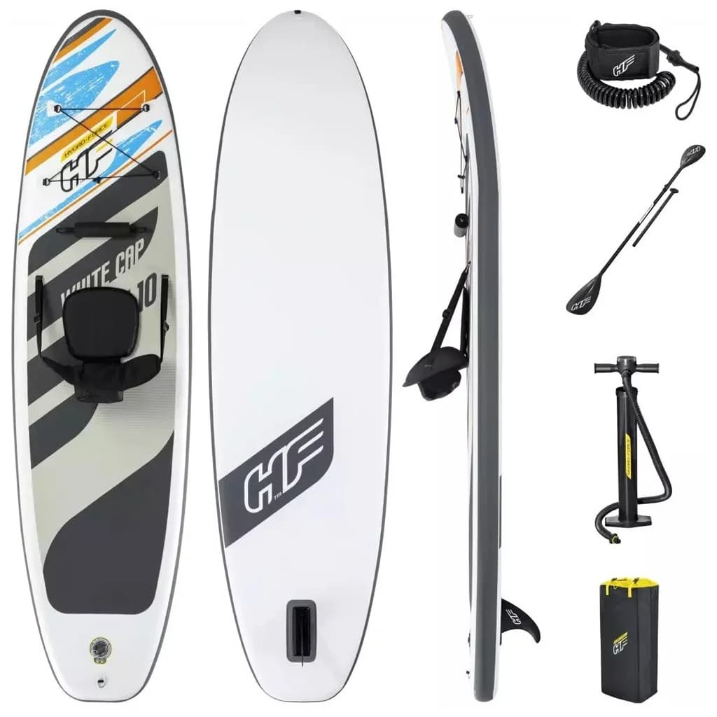 Hydro-Force White Cap Paddle gonflable Avec Pompe À Main Et Sac À Dos Bestway-65342 - Camping et Randonnée - صورة 2