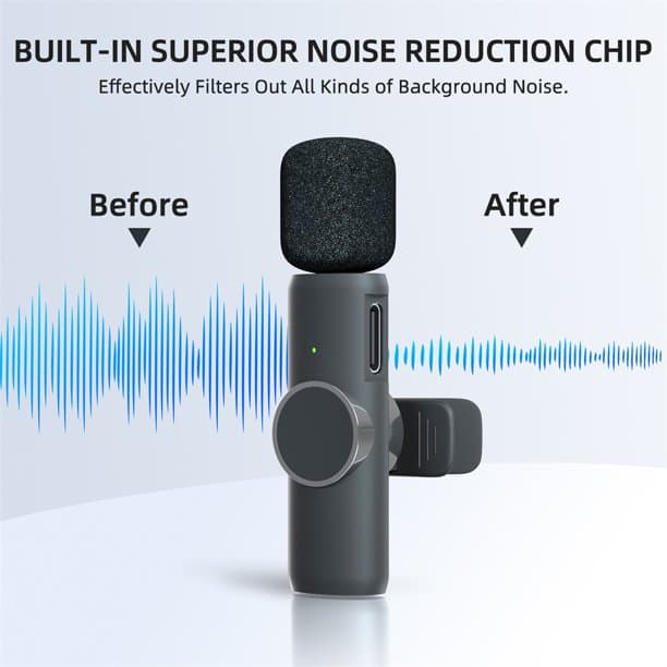 K11 Microphone-cravate sans fil Recording Audio Video Androïd / iPhone  - Électronique - صورة 3