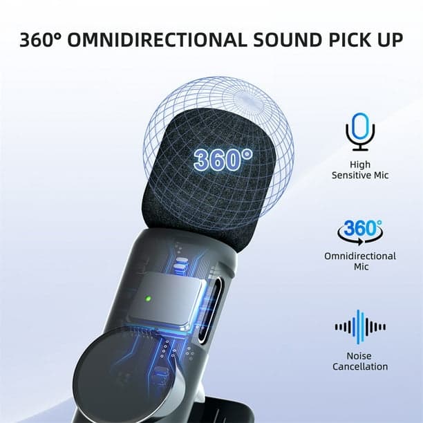 K11 Microphone-cravate sans fil Recording Audio Video Androïd / iPhone  - Électronique - صورة 4