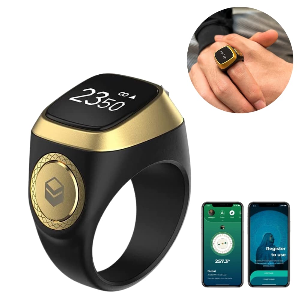 خاتم التسبيح الالكتروني الذكي IQIBLA يساعدك على التسبيح والتذكر بطريقة عملية وبسيطة -Zikr Ring Tasbih Counter - Électronique - صورة 1