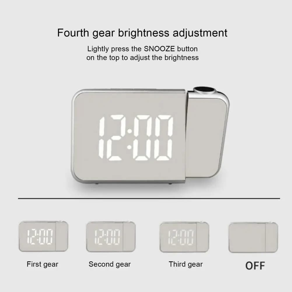 Réveil numérique intelligent avec projecteur 180° TempéRature USB , Snooze  DS-8590L - Électronique - صورة 3