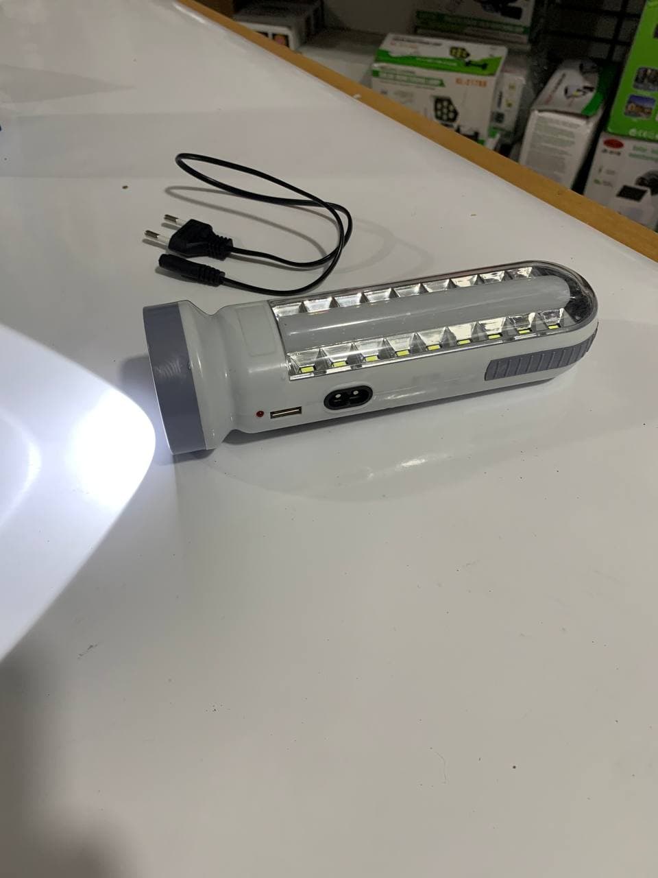 lampe et Torche solar rechargeable USB  SH-189-2 - Camping et Randonnée - صورة حقيقية 13