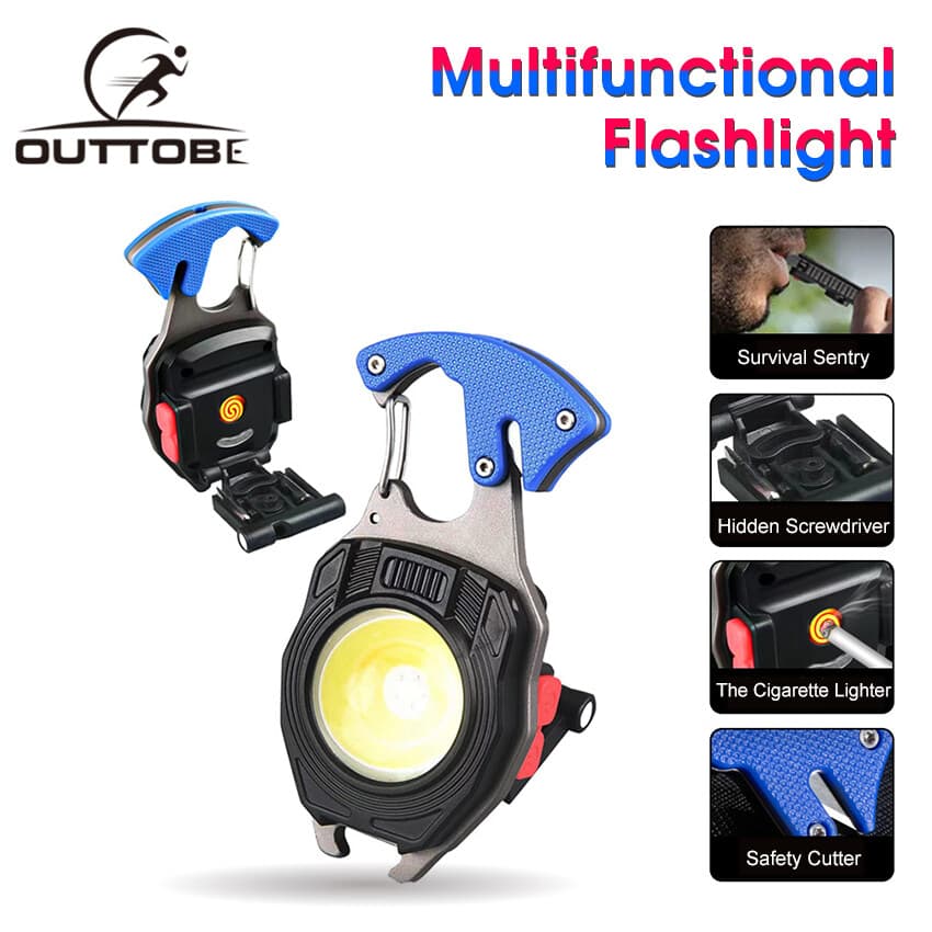 lampe de poche multifonctionnelle étanche Rechargeable à LED en alliage d'aluminium - Camping et Randonnée - صورة 1