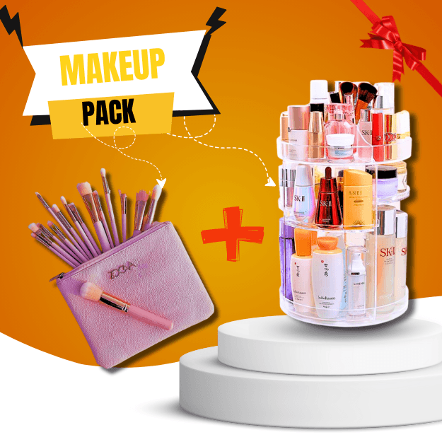 Pack Spécial Organisateur de maquillage + Trousse de 15 Pinceaux zoeva professionnels  - Soins et Beauté - صورة 1