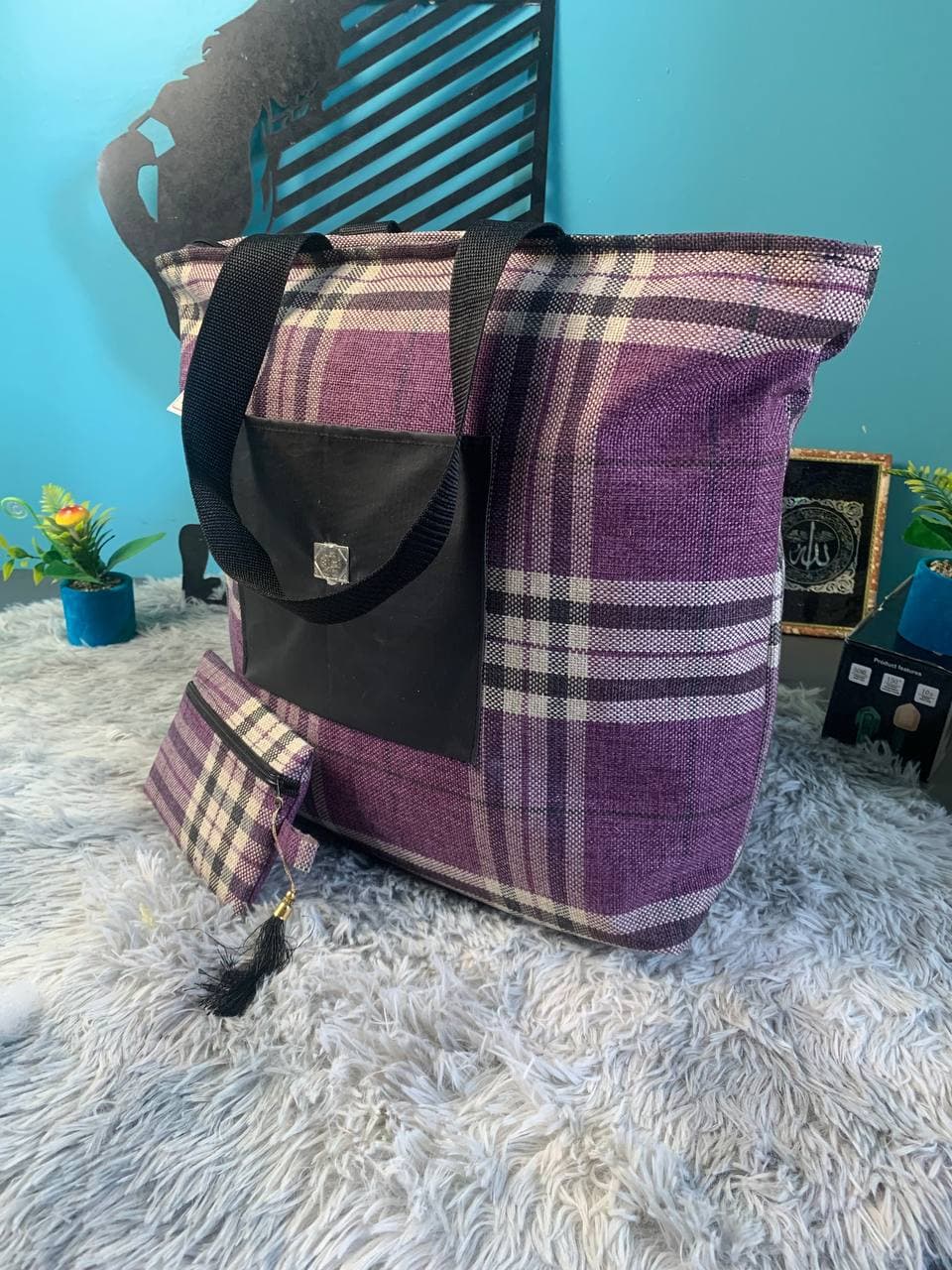 Sac à main burberry Grande capacité avec un  portefeuille pour femme - Sac à dos et Mode - صورة 2
