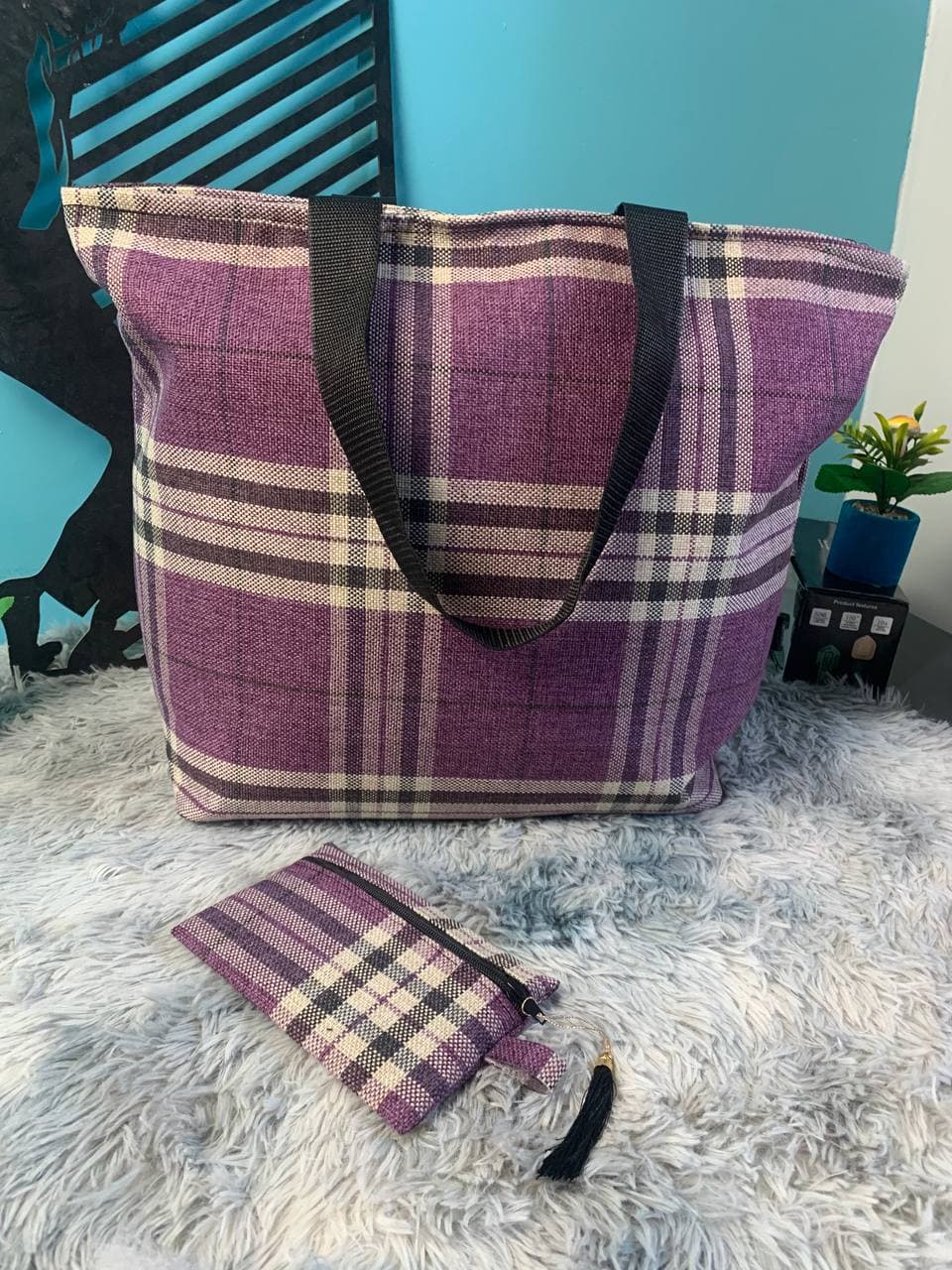 Sac à main burberry Grande capacité avec un  portefeuille pour femme - Sac à dos et Mode - صورة 3