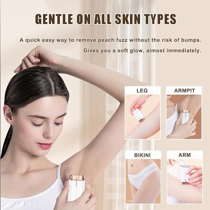 Rasoir électrique indolore avec lumière LED pour épilation instantanée du menton/lèvre supérieure - Soins et Beauté - صورة 5
