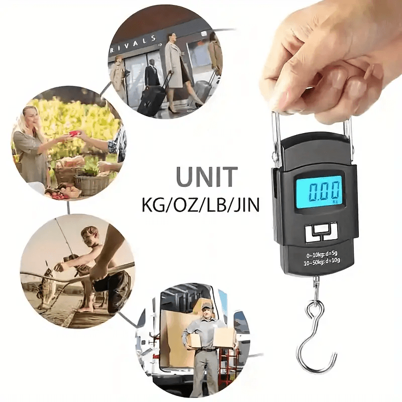 Balance à bagages numérique portable avec écran LCD 50KG/10G WH-A08 - Électronique - صورة 3